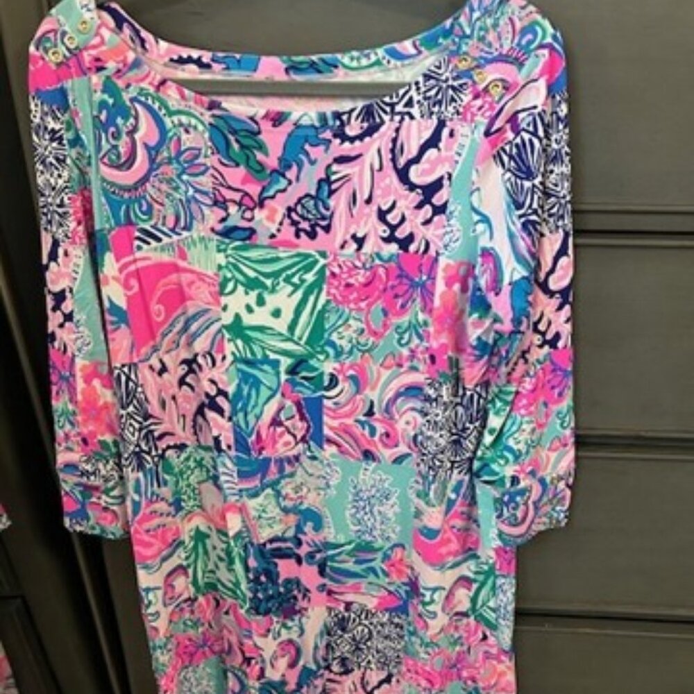 Lilly Pulitzer UPF 50+ Patch To Match Sophie Dress Size XL UEC